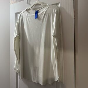 Kit and Ace Cream Long Sleeve boat neck style Tee
